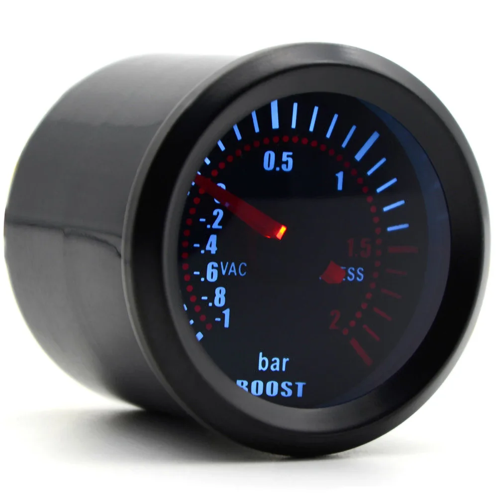 

Universal 52mm Bar Blue Led Light Pressure Turbo Boost Gauge Meter DC 12V Car Interior Accessories For Dropshipping