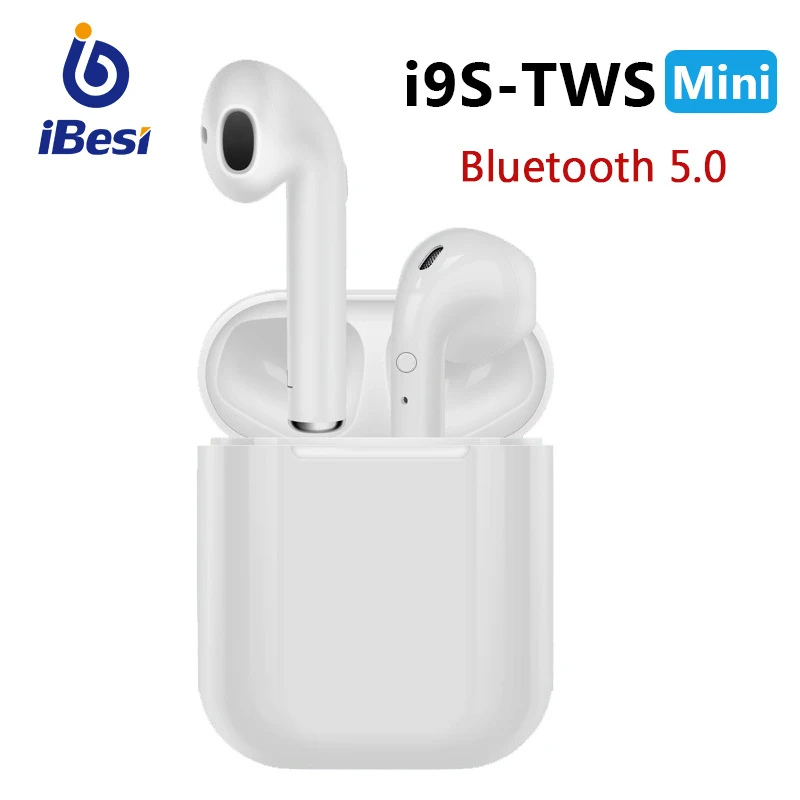 IBESI i9s tws Bluetooth наушники, мини беспроводные наушники, Спортивная bluetooth-гарнитура с зарядной коробкой для смартфона