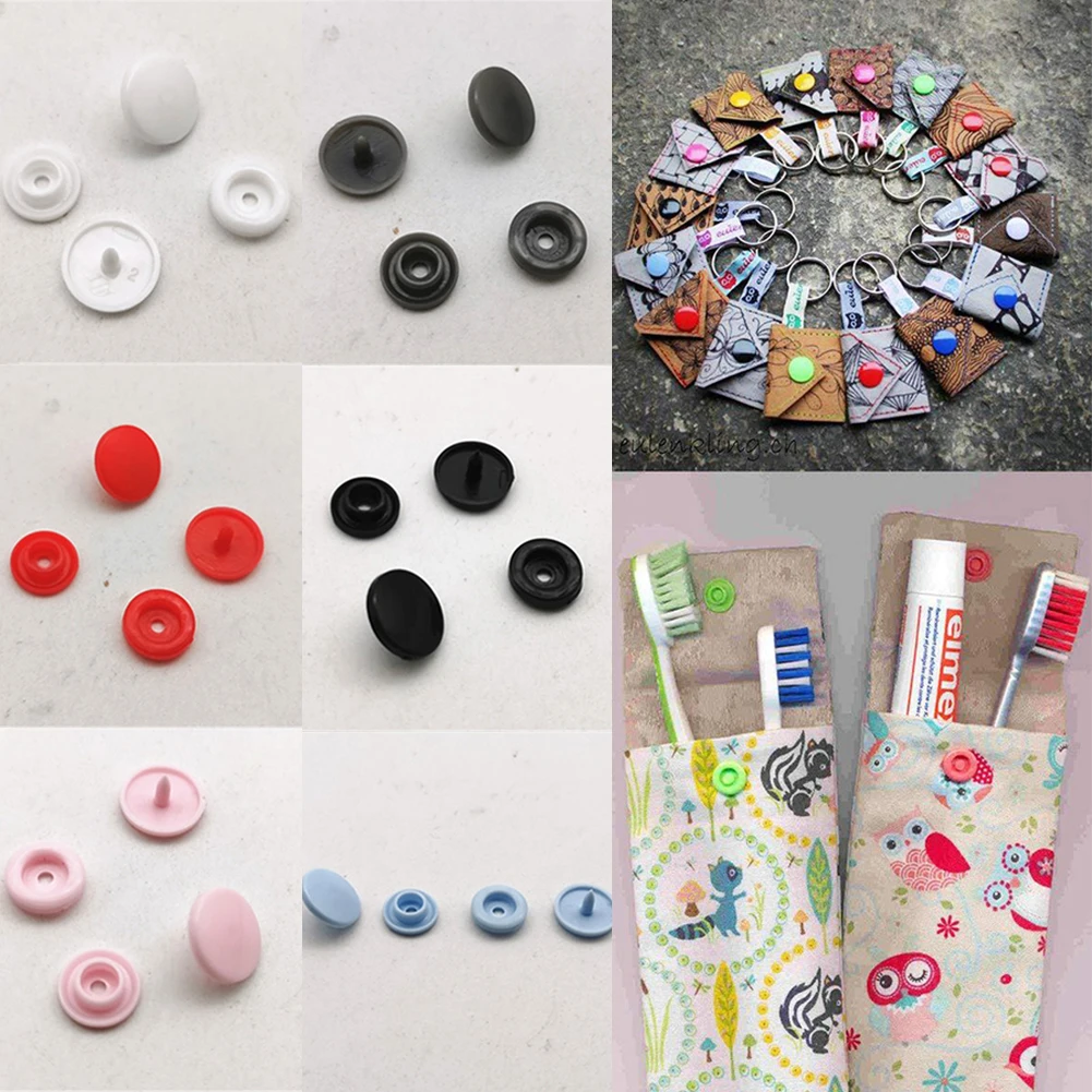 

150 Set T5 Resin Snap Button Press Stud Cloth Button Press Machine Sewing Tool For Baby Clothes Clips Quilt Cover Sheet Button
