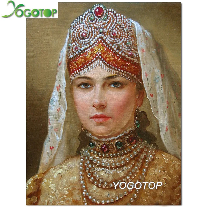 

Diamond Embroidery Russia Woman diamond Painting Full Round Drill Sale portrait Picture Rhinestones Handmade Home Decor YY2439