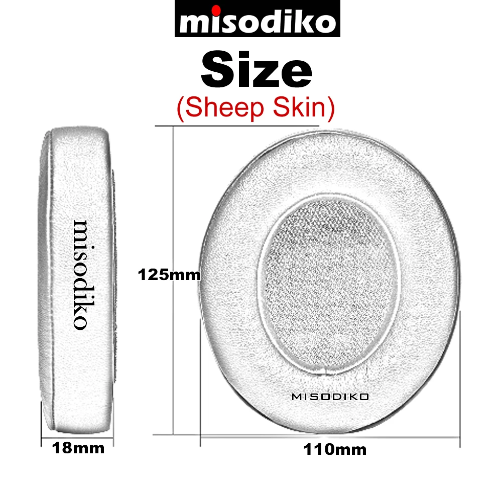 Накладки для ушей misodiko [Улучшенная овечья кожа] премиум класса с пластиковой