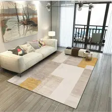 Ins Geometric Pattern Carpets Living Room Modern Home Decoration Anti-slip Large Area Rug Bedroom Washable Floor Mat Rug Persian
