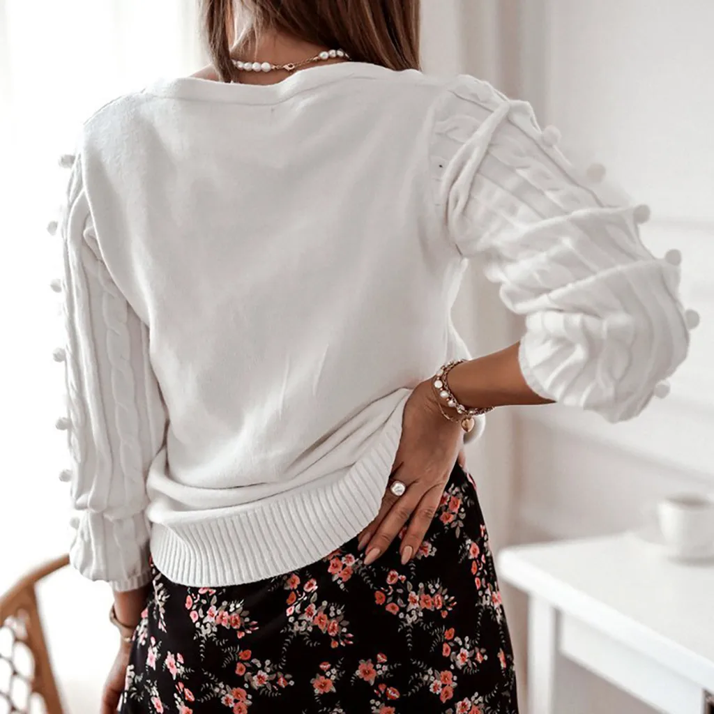 

Woman Sweaters Knitwear Cardigan Autumn Winter Women's Pure White Sweater Coat Ropa Mujer