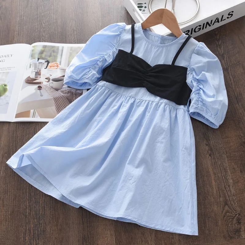 Повседневное платье принцессы для девочек модель 2021 года модное летнее