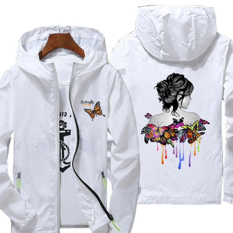 

Butterfly Sun Protection Clothing Waterproof Rain Jacket Men Women Fishing Quick Dry Skin Windbreaker