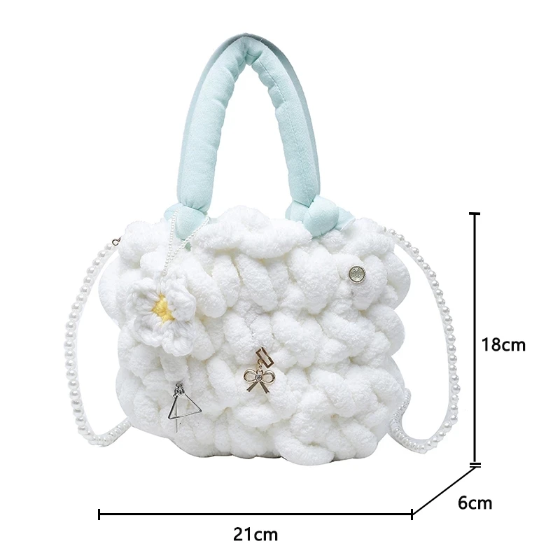 Luxury Brand Designer HandBag For Women Sweety Girl Bag Candy Colours Pearls Shoulder Bag Fashion Female Bag Crossbody Bag  Sac