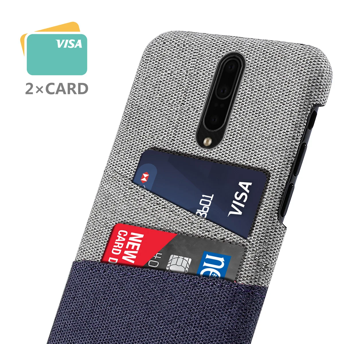 For OnePlus 7T Pro 7 Phone Back Case Slim Retro Woven Fabric Cloth Anti-scratch Hard PC Shockproof Cover Coque |