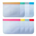 Многоразовые модели 8 цветов, силиконовая сумка для хранения продуктов, герметичная морозильная камера, фруктовый ланч-мешок, полупрозрачный матовый мешок для хранения продуктов PEVA