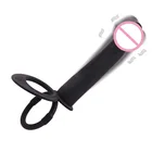 Для женщин мужин усиление пениса страпон ремешок для дилдо на Анальная пробка секс-игрушка для взрослых пары начинающих двойное G-Spot вибратор Секс-игрушки