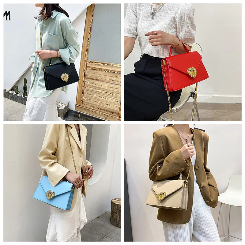 

2021 Female Fashion Handbags Luxury Girls Crossbody Bags Totes Woman Metal Lock Brand Shoulder Purse Mini Square Messenger Bag