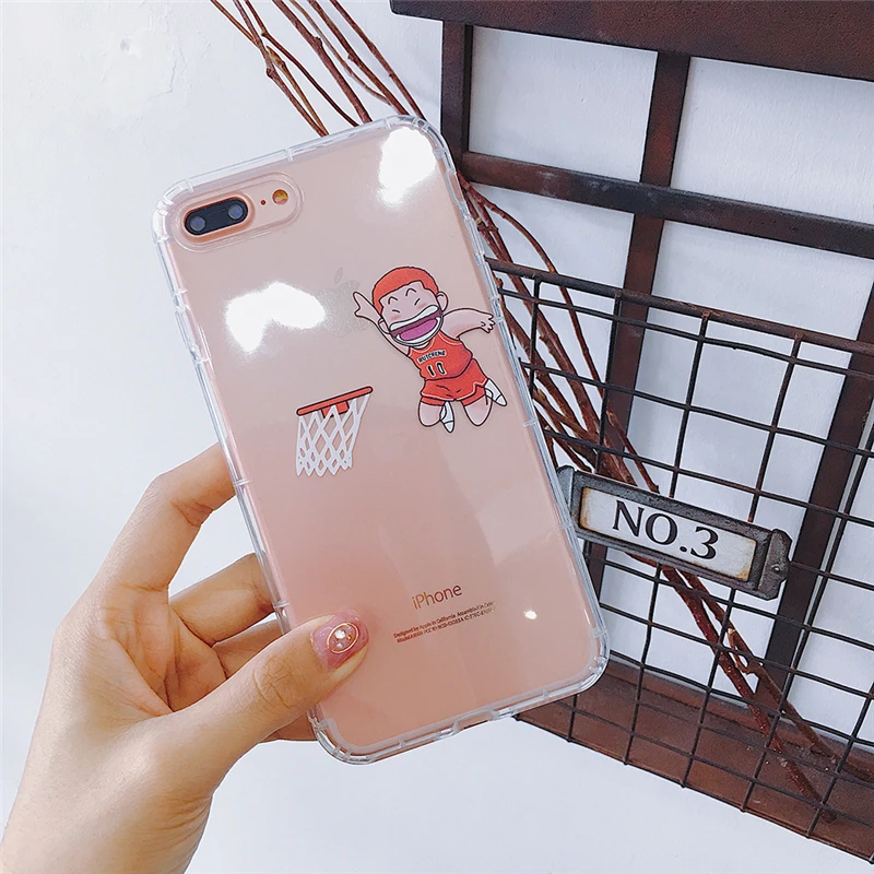 Чехол для мобильного телефона с рисунком баскетбола iPhone 6 S 7 8 PLUS X XR XS MAX прозрачный