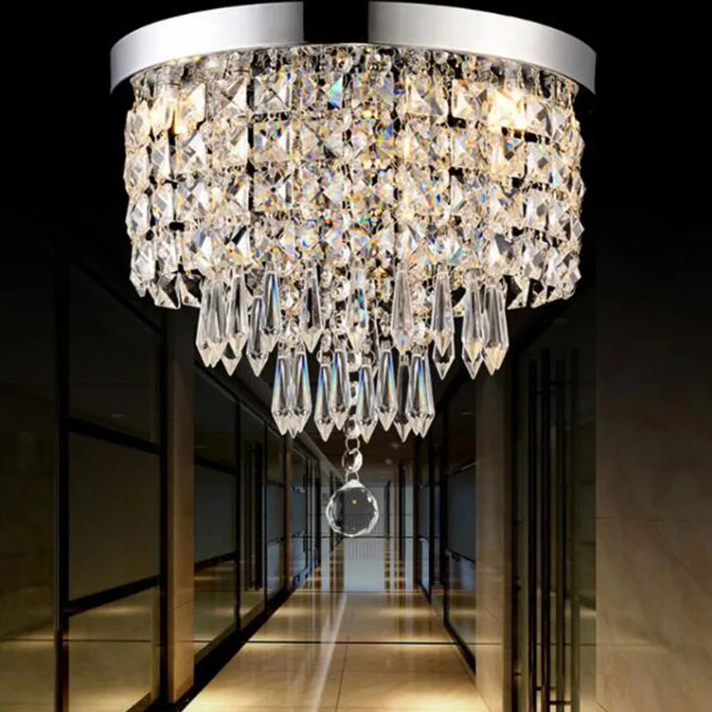 

New AC110V-240V LED crystal chandelier kitchen entrance light Hallway aisle crystal chandelier lighting fixture home decoration