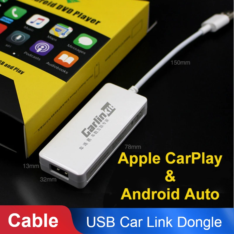 

Vehemo Carplay Dongle USB Portable Navigation Player Plug and Play Auto Smart Dongle For Apple CarPlay Android Auto Mirrorlink