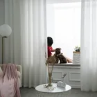 Утолщенные белые прозрачные Занавески для гостиной, полузатемняющие тюлевые шторы, шторы для спальни, кухни, занавески на окна, драпировка Secret