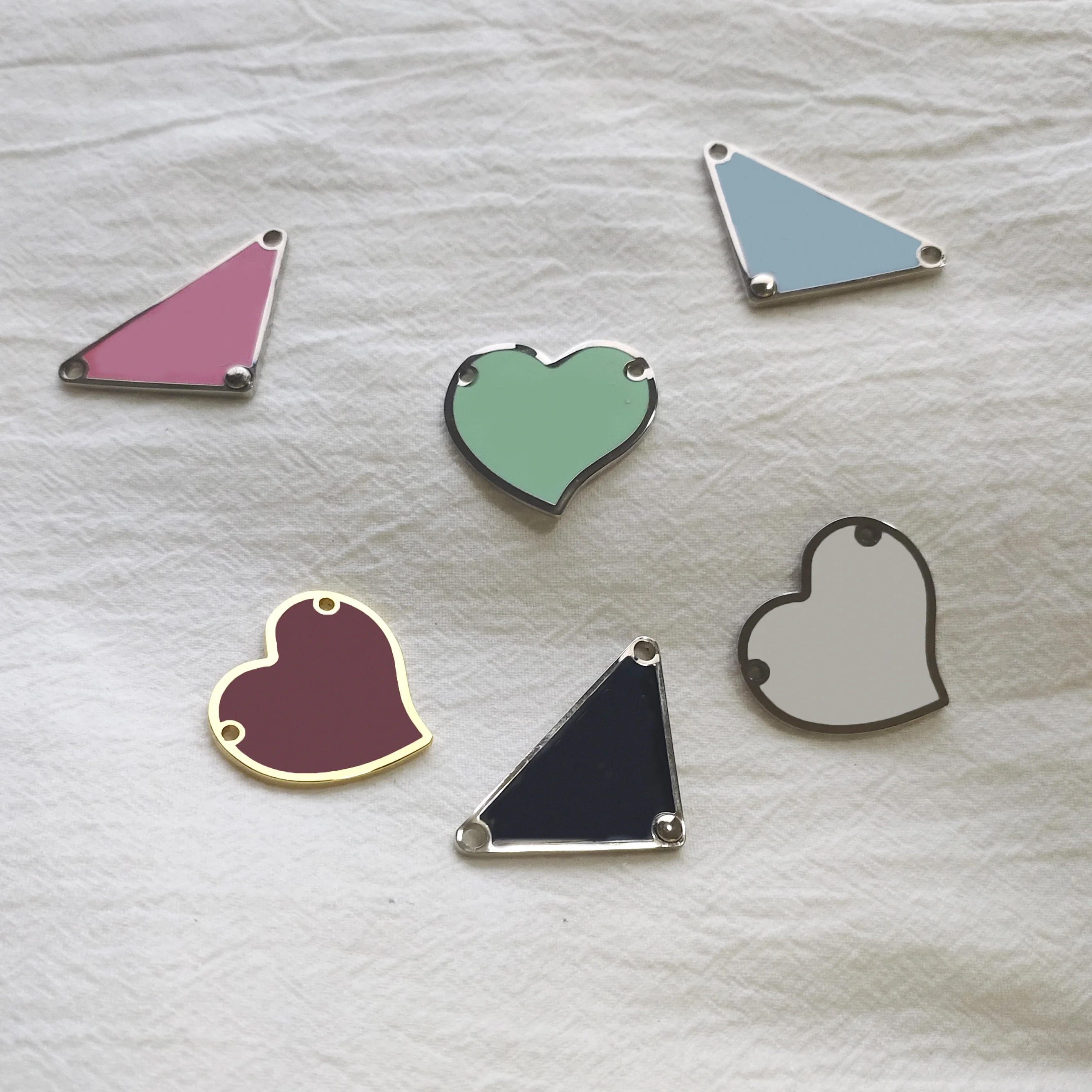 

Heart Shape Triangle Pendant DIY Jewelry Accessories Only Pendant 1 Piece