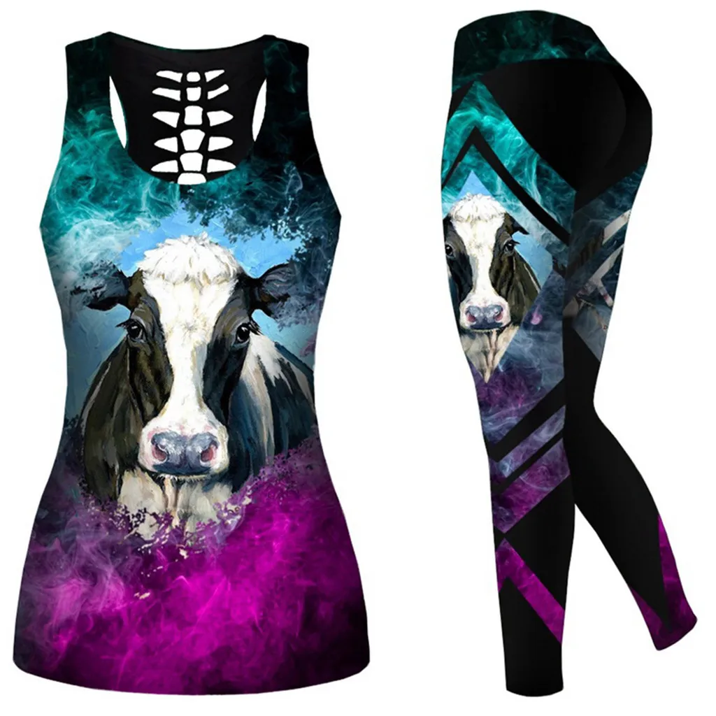 Женский нагрудный топ и леггинсы спортивные штаны для фитнеса костюм йоги