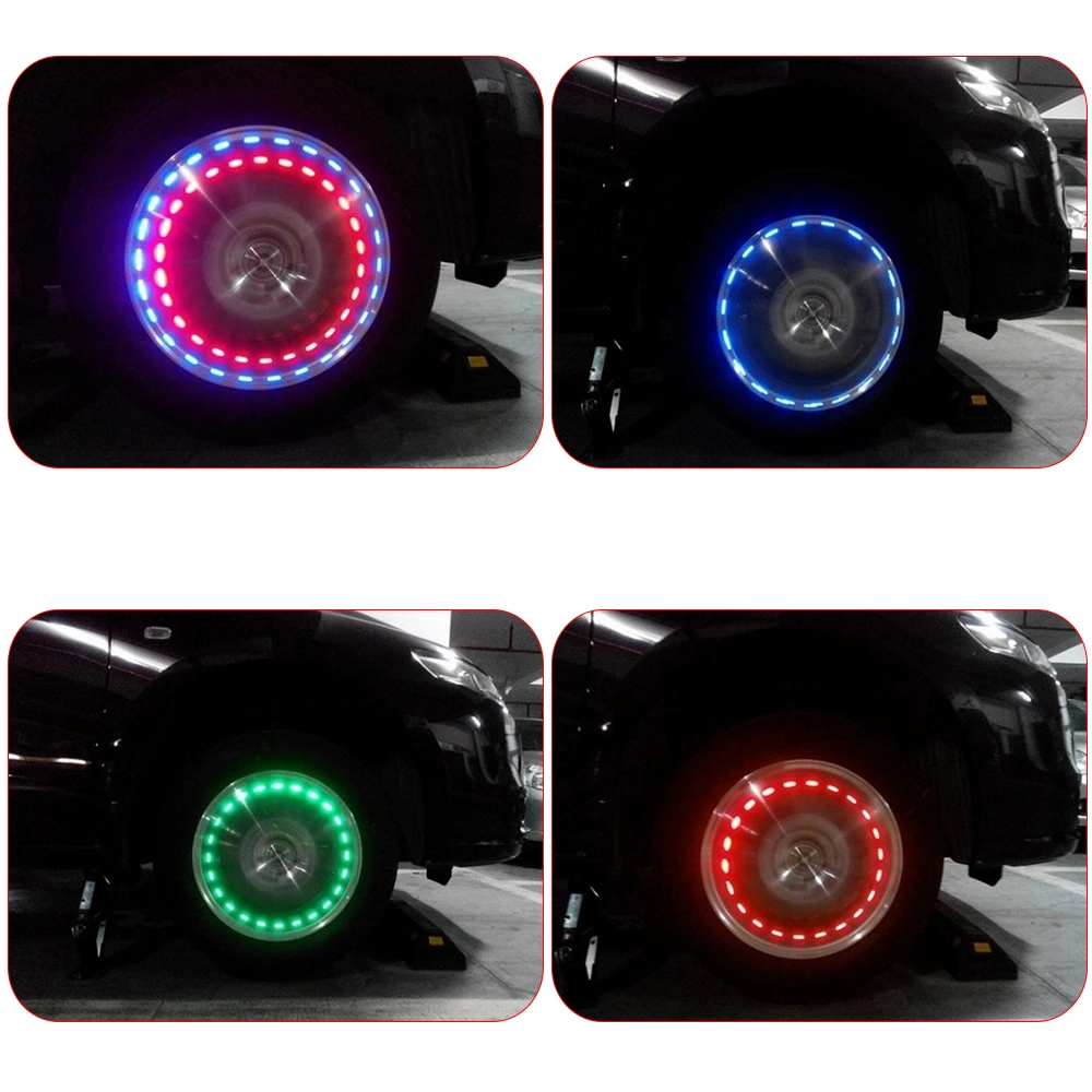

1 Piece Colorful Car Bicycles Wheel Light Air Caps Solar Energy LED Light Tire Valve Caps Decor Lamp Valves Car-styling