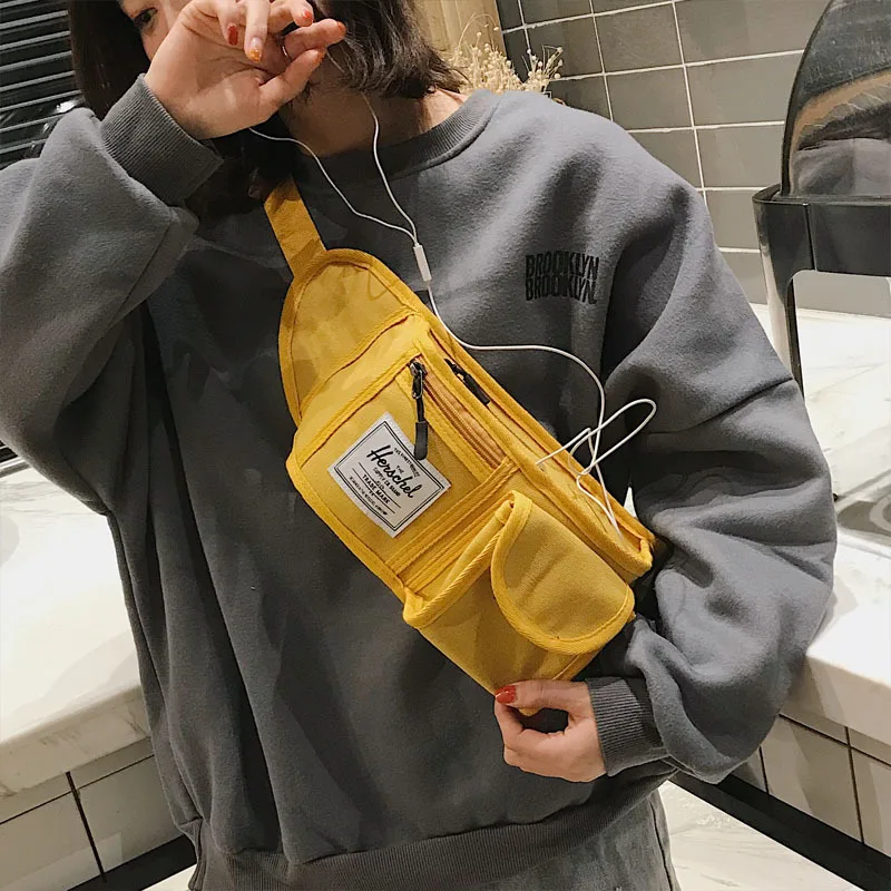 Youda оригинальный дизайн сплошной цвет стиль унисекс нагрудная сумка большой