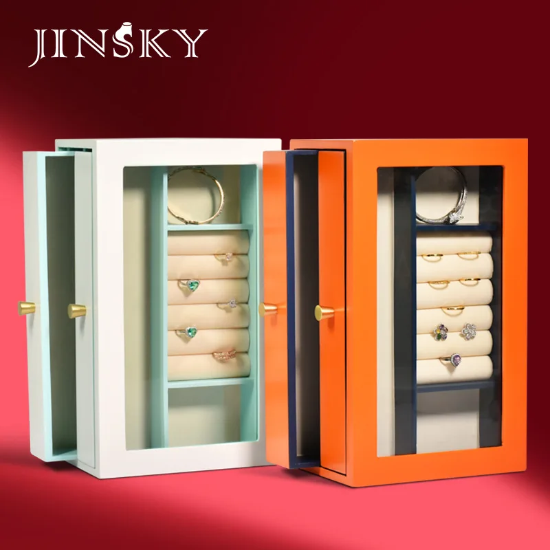 High-end large-capacity multi-layer jewelry box Luxury earrings earrings display necklaces ring jewelry display storage boxes