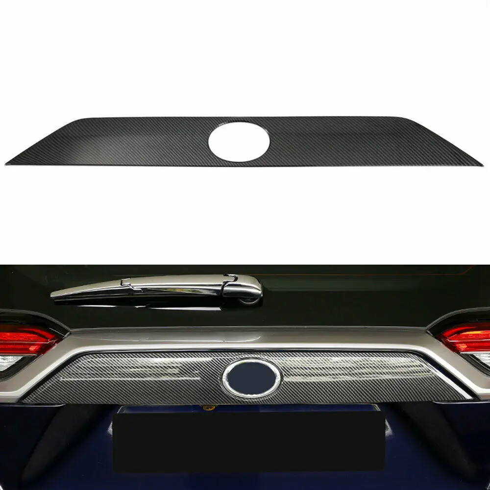 Углеродное волокно ABS Автомобильная Задняя Крышка багажника молдинг крышка