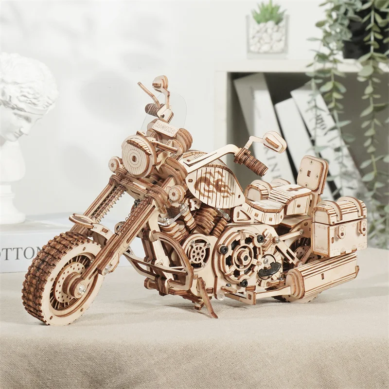 Robotime Rokr 420 шт. крейсер мотоцикл DIY деревянная модель строительные блоки наборы