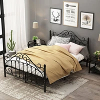 iron bed frame 150%c3%97200cm simple modern bedroom dormitory single double teenage adults home bed furniture firm twin bed frame