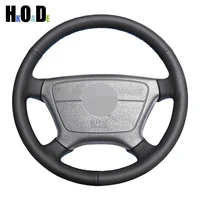 artificial leather diy black hand stitched car steering wheel cover for mercedes benz e class e 200 240 280 320 w210 1995 2002