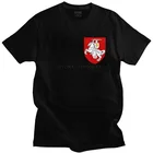 Футболка с эмблемой Беларуси, мужские футболки из мягкого хлопка, футболки с гербом Беларуси, летняя футболка с коротким рукавом, одежда Мерч