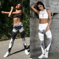 women quick dry sport fitness leggins geometric printed sports pants yoga pants leggings slim tights trousers for women s xxxl