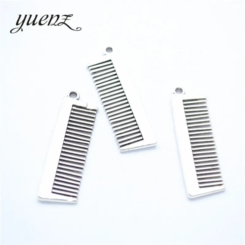 

YuenZ 8 шт. Античная Посеребренная расческа подвеска ручной работы: DIY для браслета ожерелья 32*10 мм J443
