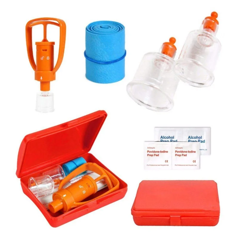 

Outdoor Survivor Venom Extractor Kit Safe First Aid Kit Safety Venom Protector Snake Bees Bite Venom Extractor Outdoor