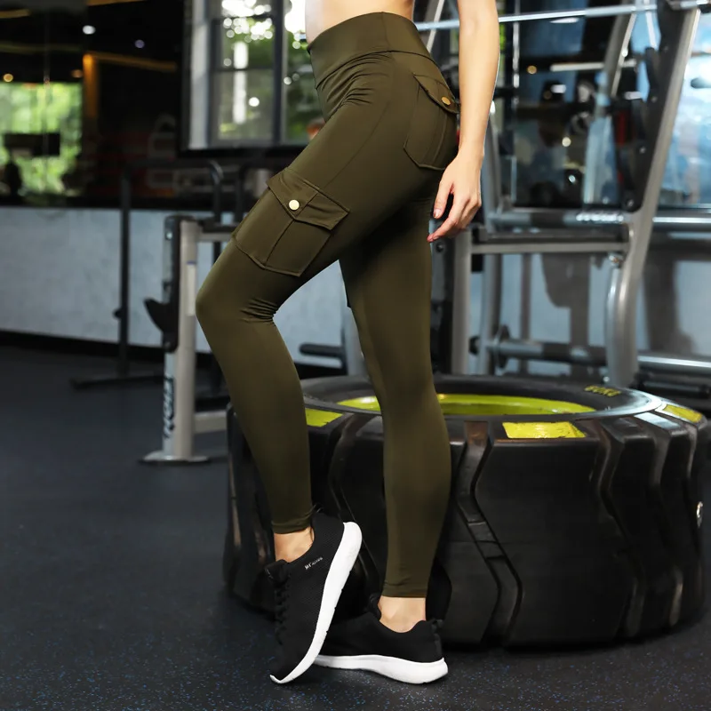 

2Z Military Style Peach Hip Lifting Buttock Up Hip High Wais Pants Yoga custom logo print on product and package from 1pc dropsh