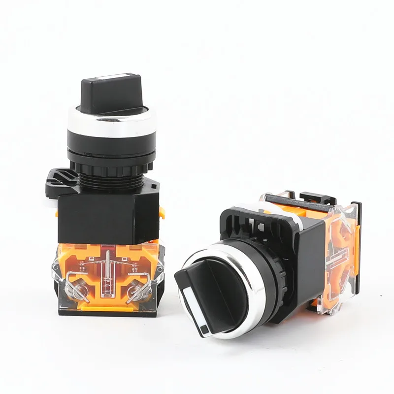 

10 шт. 22 мм самоблокирующийся/самоблокирующийся переключатель ручки LA38-11X2 20X3 2/3 положения поворотные переключатели 4 винта 10A400V переключател...