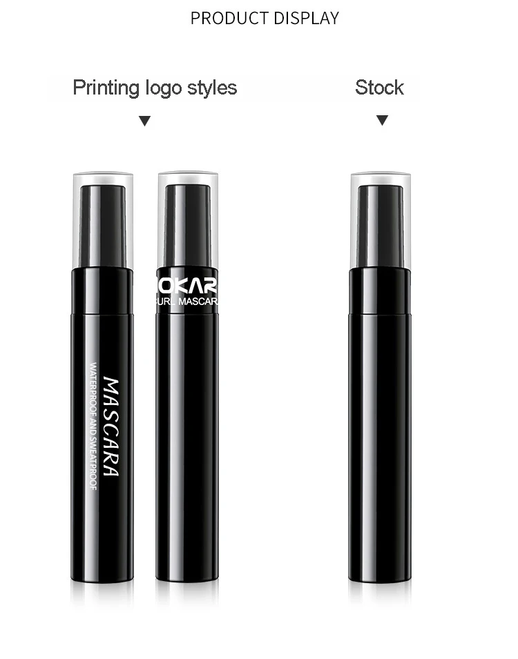 

50pcs Custom Logo Waterproof 4D Silk Fiber Eyelash Mascara Black Extension Thick Lengthening Curling Natural Lasting Makeup Tool