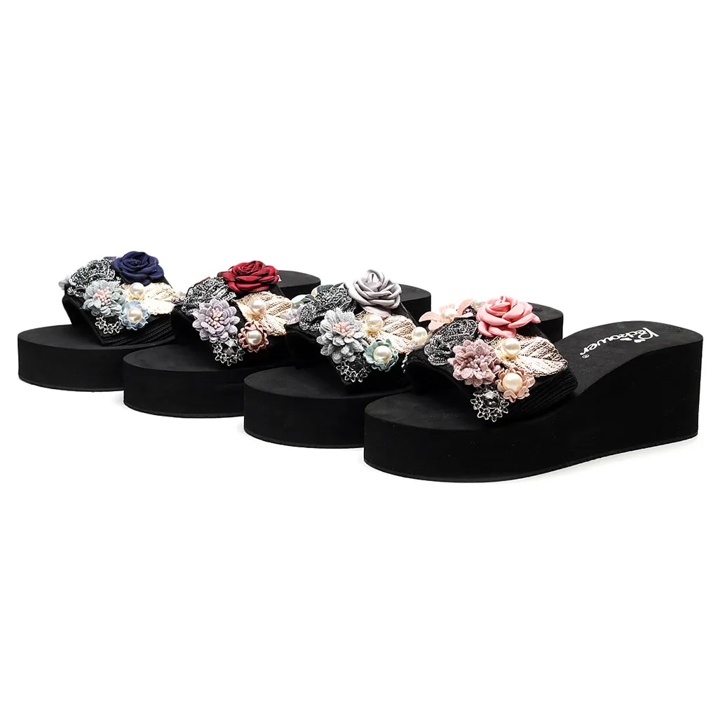 

2020 New Ladies Summer Non-slip Platform Shoes Women Wedges High Heels Female Outdoor Beach Slippers Sandals Senza Fretta