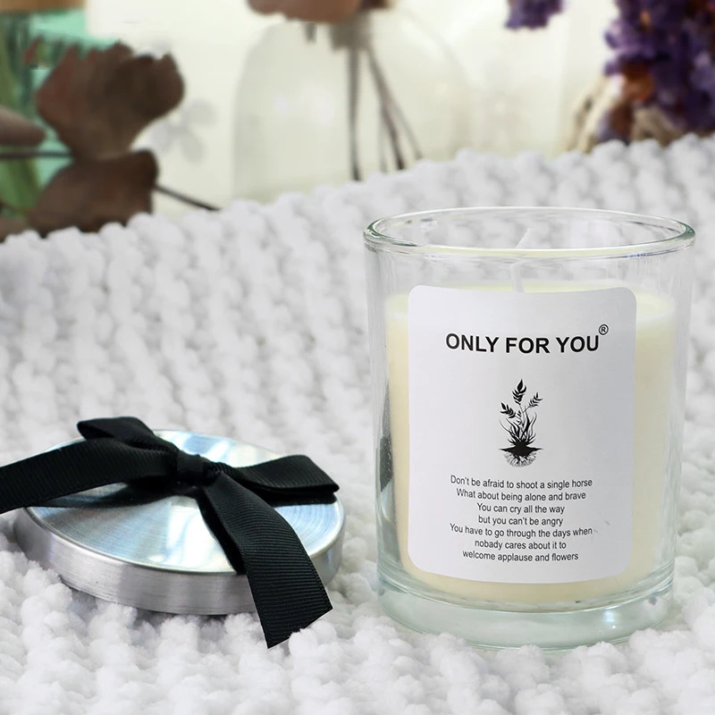 150 г ароматическая свеча романтический бант стеклянный подсвечник с железной