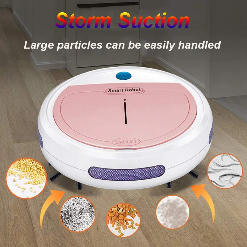 Робот пылесос 3 в 1 перезаряжаемый автоматический умный с функцией очистки краев
