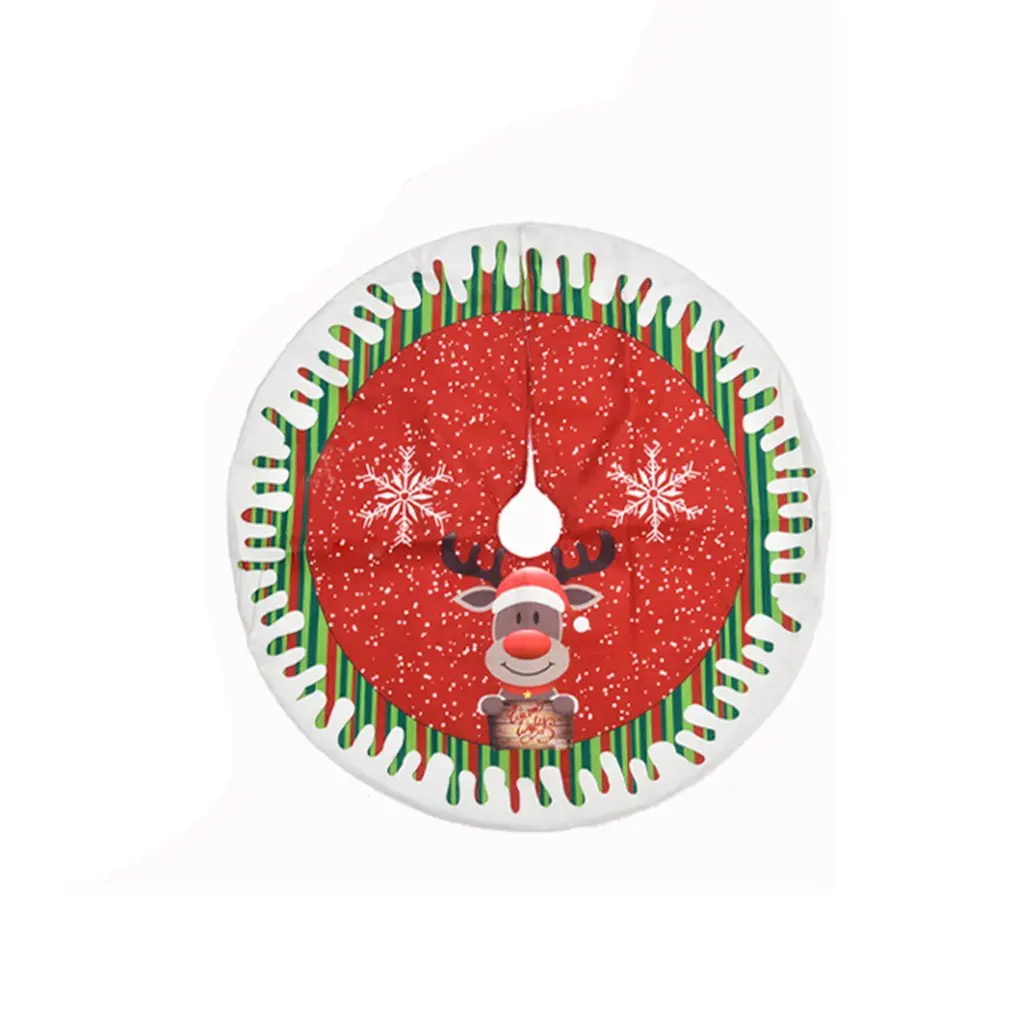 

78cm Christmas Tree Skirt Cartoon Doll Design Rustic Christmas Tree Decoration New Year Party Ornaments