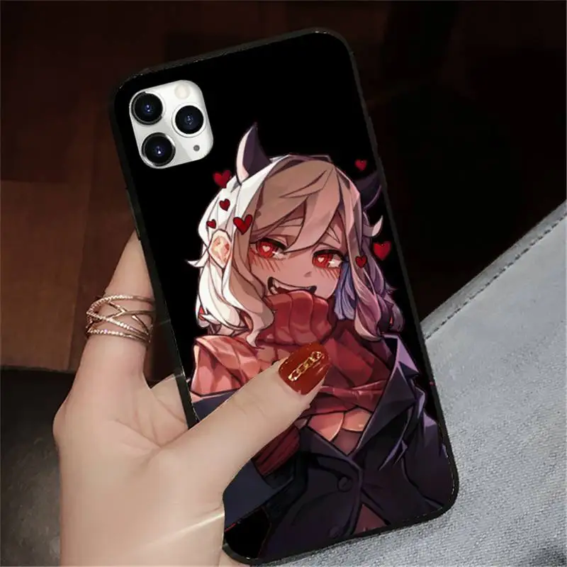 

helltaker Cute cartoon girl luxury Phone Case shell for iPhone 11 12 pro XS MAX 8 7 6 6S Plus X 5S SE 2020 XR Anti-fall capa