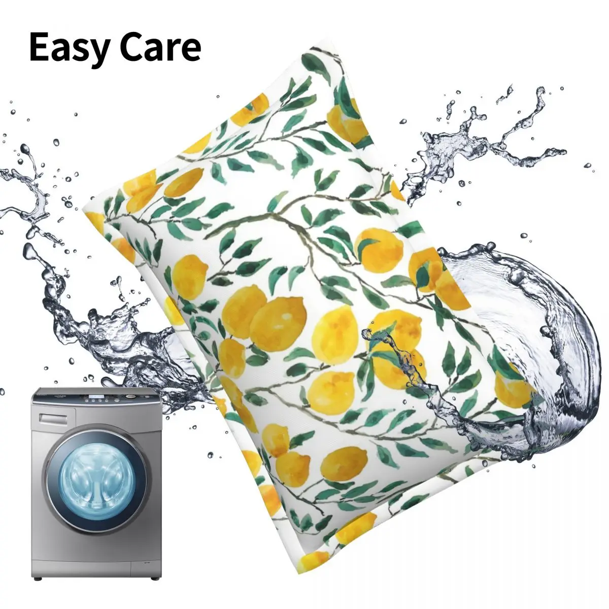 

Watercolor Yellow Lemon Pattern Pillowcase Soft Fabric Cushion Cover Gift Pillow Case Cover Dropshipping 50X76cm Cushion Covers