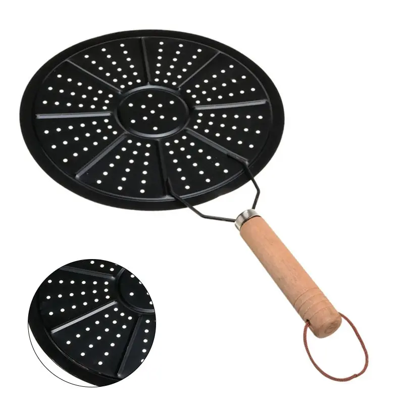 

22cm Black Heat Diffuser Hob Coffee Insulation Pad Converter Disc Adapter Plate Saucepan Home Kitchen Tool