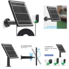 Солнечная панель AU Для Eufycam EEufy cam 2CE2 pro2C Pro, непрерывная мощность, поддержание срока службы батареи, кабель 13 футов, настенный монтаж Вт