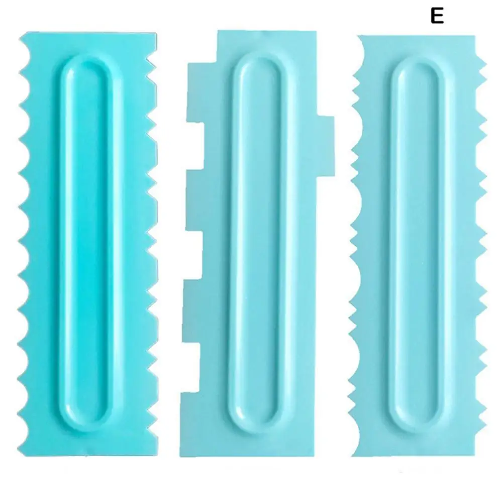 

3PCS Cake Decorating Comb Icing Smoother Cake Scraper Pastry Design Textures Baking Tools VIP for Cake Tool Dropship