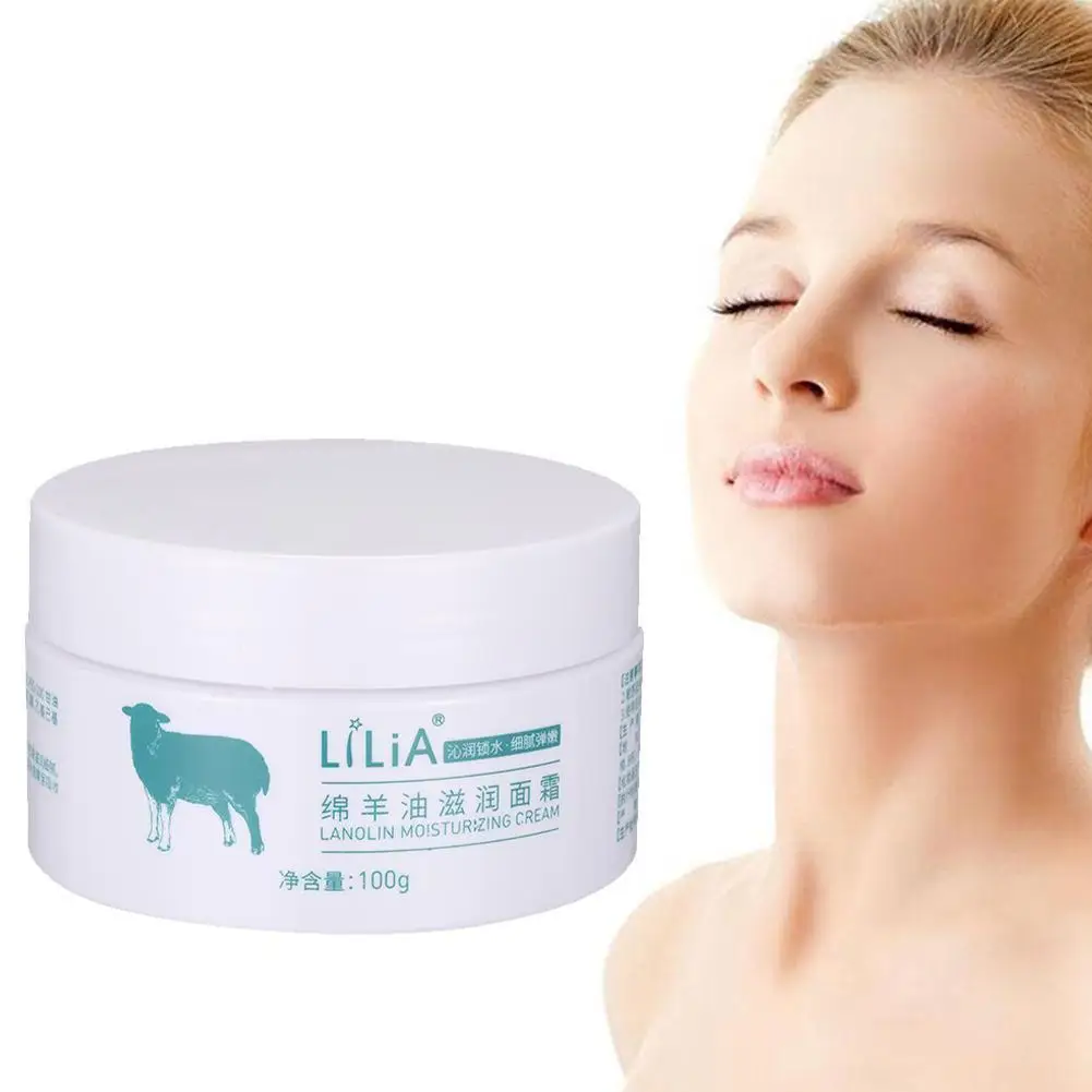 

Face Cream Collagen Moisturizer Sheep Oil Cream Lanolin Skin Moisturizing Soothing & Hydrating & Brightening Cream 100g