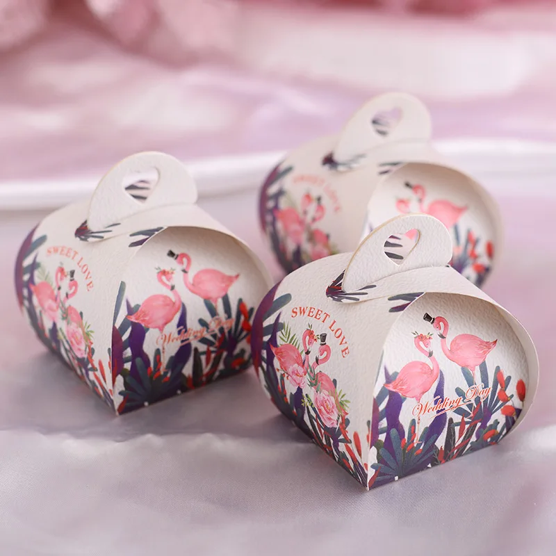 10 шт./компл. полое сердце коробка конфет на свадьбу Единорог Кролик Торт Печенье