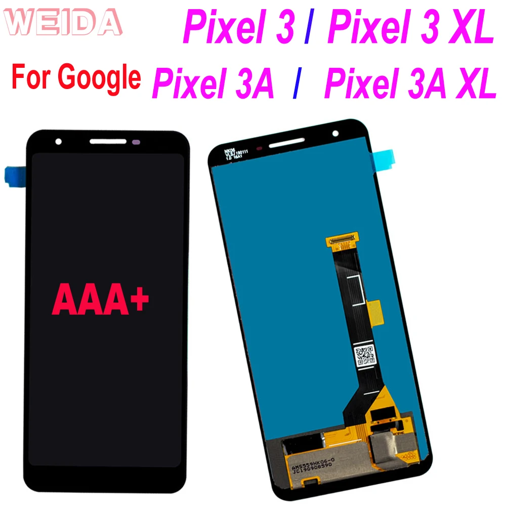 100% Tested for Google Pixel 3 Pixel 3 XL Pixel 3A Pixel 3A XL LCD Display Touch Screen Digitizer Assembly for Google Pixel LCD