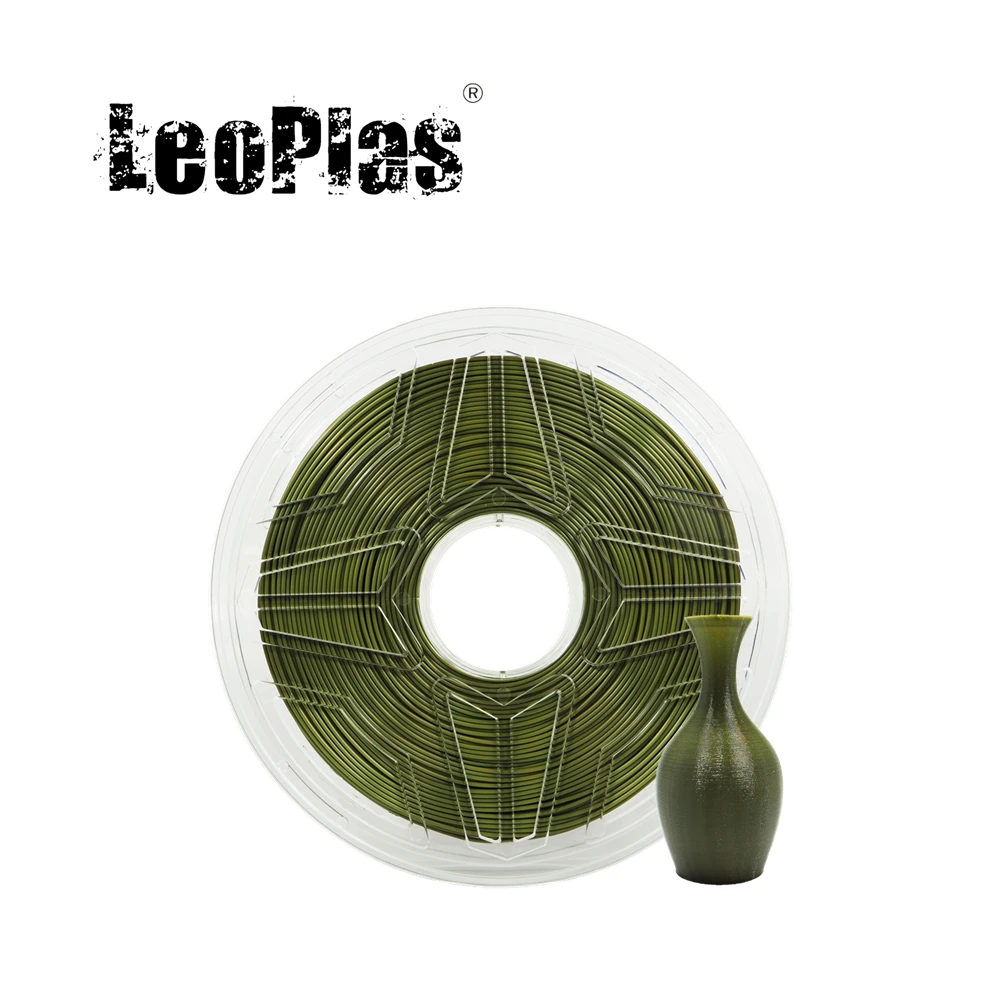 LeoPlas 1kg 1.75mm Flexible Soft Olive Military Army Green Rubber TPU Filament For FDM 3D Printer Consumable Printing Supply