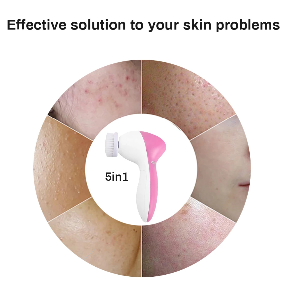Электрическое очищающее средство для лица лицо 5 в 1 ультразвуковая Очищающая
