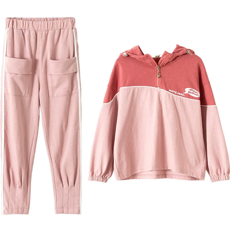 Комплект спортивной одежды для девочек золотой бархатный костюм толстовка +