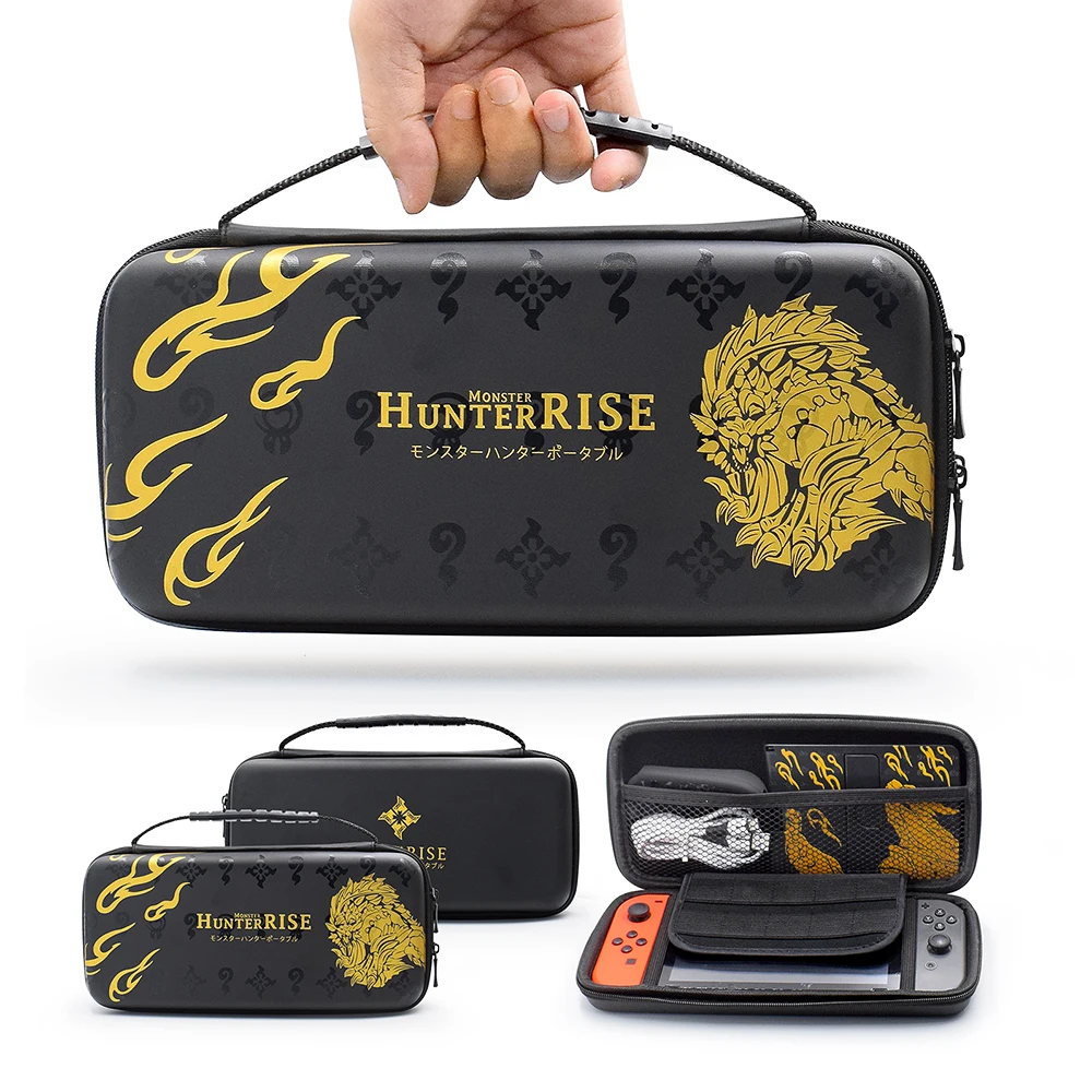 

Чехол New Monster Hunter Rise для игровой консоли Nintendo Switch, портативный защитный чехол для N-switch, дорожная сумка для переноски